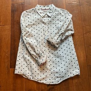 Charter Club Oxford shirt long sleeve to 3/4 sleeve size 8